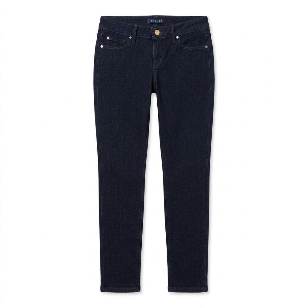 Anthropologie Level 99 Skinny Cigarette Jeans Dark Wash Mid Rise Womens Size 27